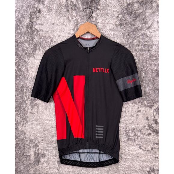 Rapha Cycling Jersey Medium Womens Netflix Short Sleeve Aero Made In Italy - Picture 1 of 8